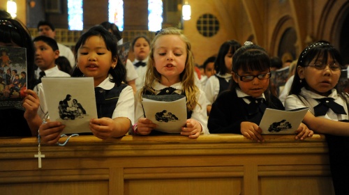 Catholic School Kids Mass at Sacred Heart Cathedral
